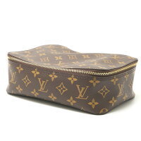 Louis Vuitton Leather Langemont Travel Cube Pouch Case Brown Mm